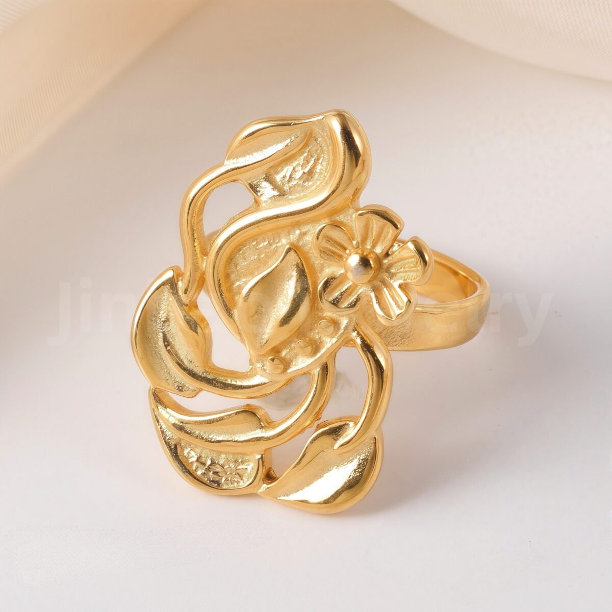 Stylish Natural Design Stainless Steel Women's Ring - Image 3