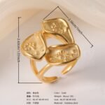 Stylish Natural Design Stainless Steel Women's Ring - Image 8