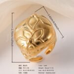 Stylish Natural Design Stainless Steel Women's Ring - Image 10