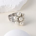 Floral Pearl Design Stainless Steel Women's Ring丨K003672 - Image 5