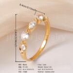 Luxury 24K Gold-Plating Stainless Steel Stunning Crystal Embellishments Women's Waterproof Ring - Image 10