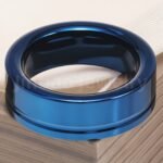 Stainless Steel Stylish Dual-tone Design Fashion Blue Men's Waterproof Ring - Image 11