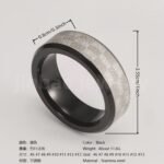 Black Fashion Stainless Steel Trendy Band Versatile for Business Men's Waterproof Ring 8MM - Image 2