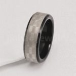 Black Fashion Stainless Steel Trendy Band Versatile for Business Men's Waterproof Ring 8MM - Image 3