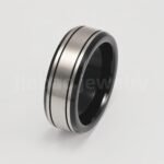Black Fashion Stainless Steel Trendy Band Versatile for Business Men's Waterproof Ring 8MM - Image 9