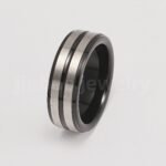Black Fashion Stainless Steel Trendy Band Versatile for Business Men's Waterproof Ring 8MM - Image 17