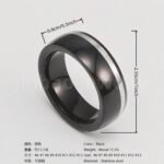 Black Fashion Stainless Steel Trendy Band Versatile for Business Men's Waterproof Ring 8MM - Image 10