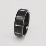 Black Fashion Stainless Steel Trendy Band Versatile for Business Men's Waterproof Ring 8MM - Image 5