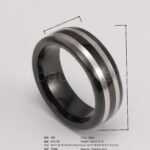 Men's Stainless Steel Ring - Classic Black & Silver Stripes Design, Hypoallergenic Daily Wear Fashion Jewelry - Image 4