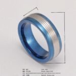 Men's Stainless Steel Ring - Classic Black & Silver Stripes Design, Hypoallergenic Daily Wear Fashion Jewelry - Image 6