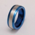 Men's Stainless Steel Ring - Classic Black & Silver Stripes Design, Hypoallergenic Daily Wear Fashion Jewelry - Image 7