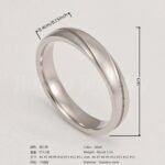Classic Plain - band Stainless Steel Unisex Ring - Image 18