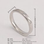 Classic Plain - band Stainless Steel Unisex Ring - Image 12