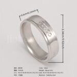 Classic Plain - band Stainless Steel Unisex Ring - Image 2