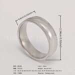 Classic Plain - band Stainless Steel Unisex Ring - Image 8