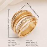Shiny Full Diamond Stainless Steel Fashion Personality European & American Style Women's Ring - Image 7
