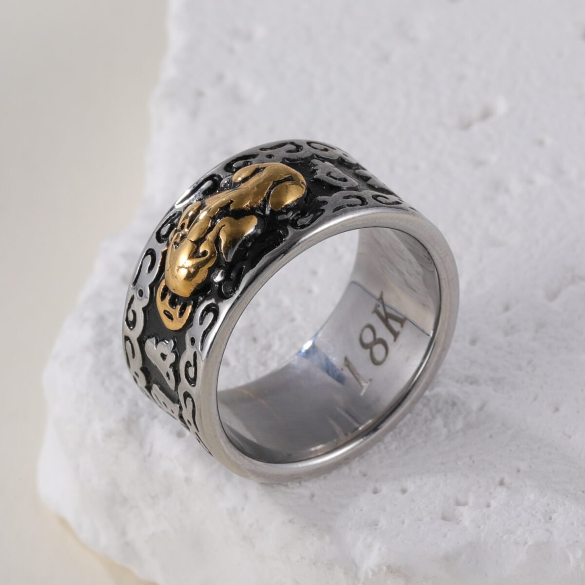 Feng Shui Pixiu Good Luck And Wealth Unisex Stainless Steel Ring丨CQSDZ-1 - Image 5