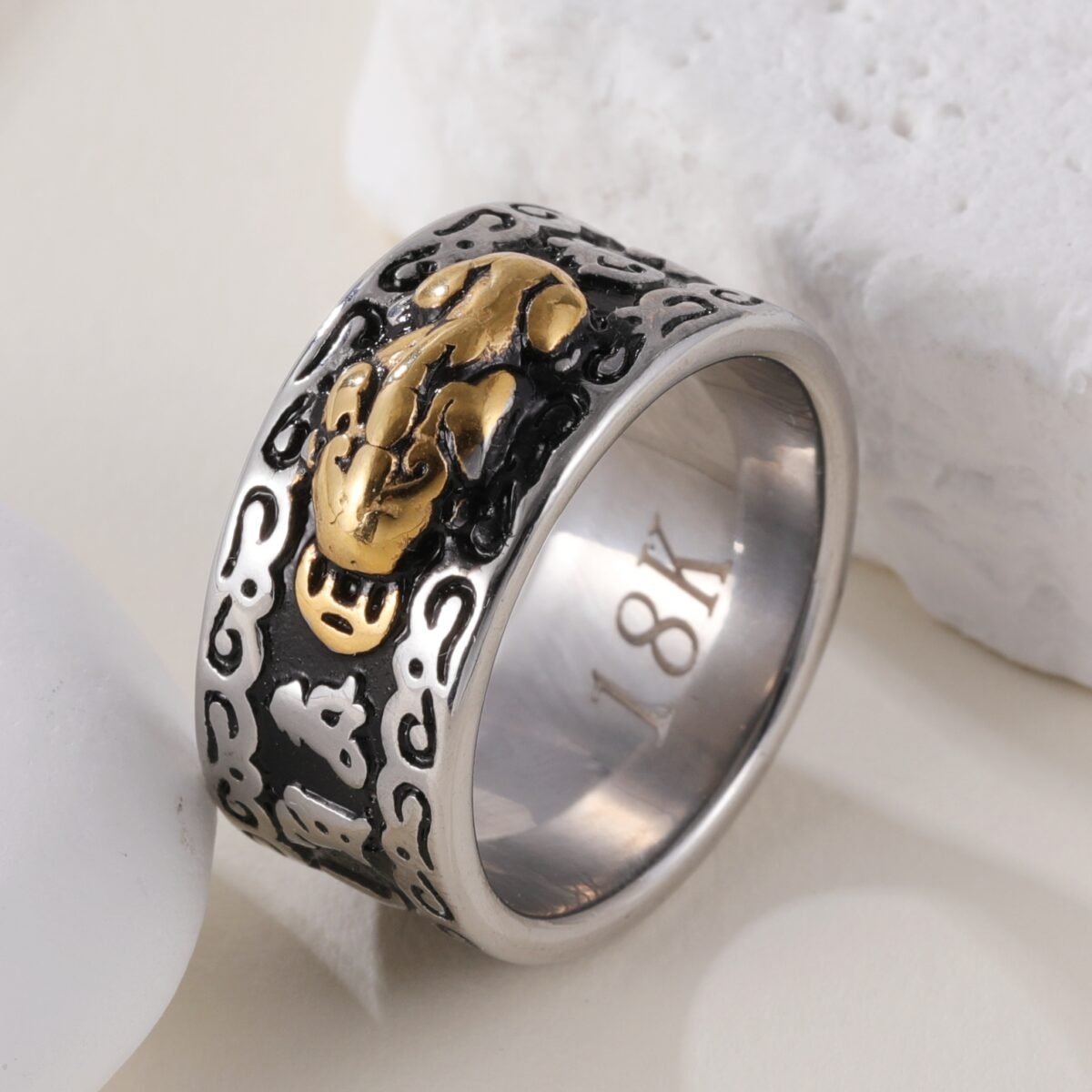 Feng Shui Pixiu Good Luck And Wealth Unisex Stainless Steel Ring丨CQSDZ-1 - Image 4