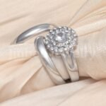 High Quality Exquisite Diamond - Row Stainless Steel Wedding Rings - Image 3