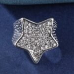 Stainless Steel Ring With Star-Set Diamonds Shining Design丨G002088 - Image 5