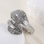 Leaf Shape Diamond Stainless Steel Women's Ring丨G003153 - Image 3