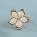 Fashion Flower Creative Design Diamond-Encrusted Stainless Steel Women's Ring丨C-310J - Image 4