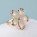 Fashion Flower Creative Design Diamond-Encrusted Stainless Steel Women's Ring丨C-310J - Image 6