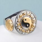 China Style Yin-Yang Tai Chi Design Stainless Steel Men's Ring丨A742J - Image 2