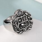 Vintage Family Crest Stainless Steel Men's Ring丨G002926