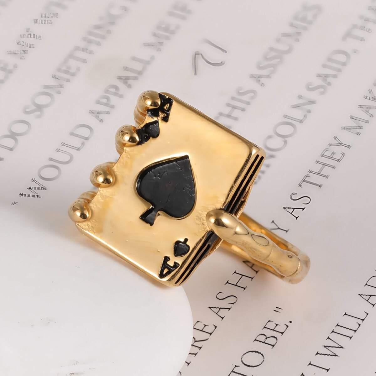 Fashionable Unique Skull Holding Playing Cards Stainless Steel Men's Ring丨G003770 - Image 5