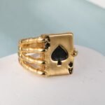 Fashionable Unique Skull Holding Playing Cards Stainless Steel Men's Ring丨G003770 - Image 4
