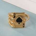 Fashionable Unique Skull Holding Playing Cards Stainless Steel Men's Ring丨G003770 - Image 7
