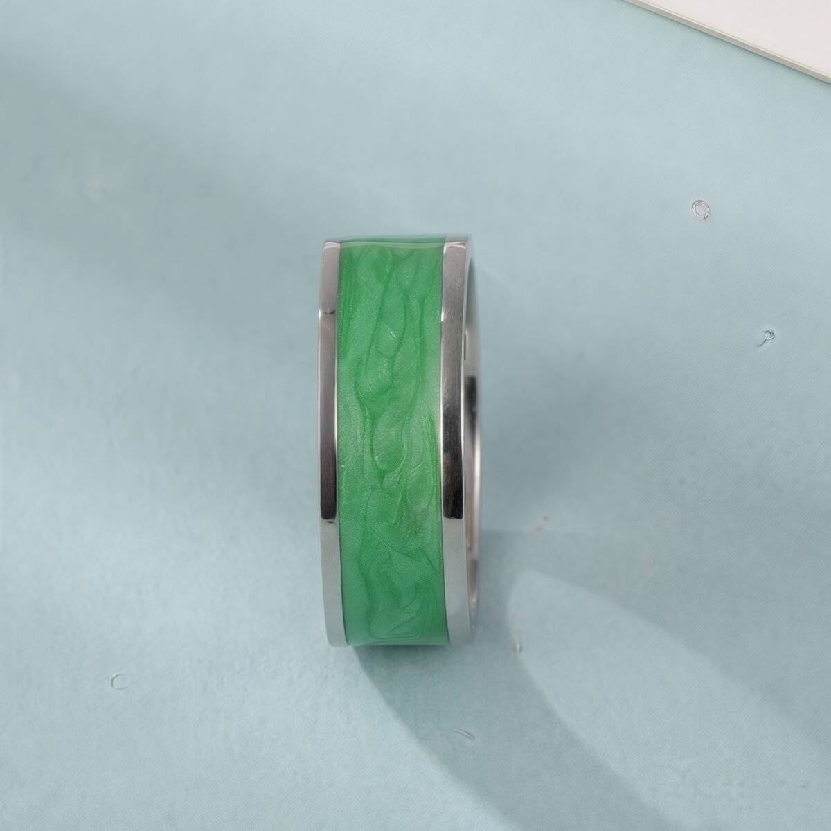 Simple Design Drip Resin Stainless Steel Ring Unisex RingحC7482 - Image 5