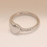 Twisted Pattern Heart Stainless Steel Couple Rings | N00528 - Image 5