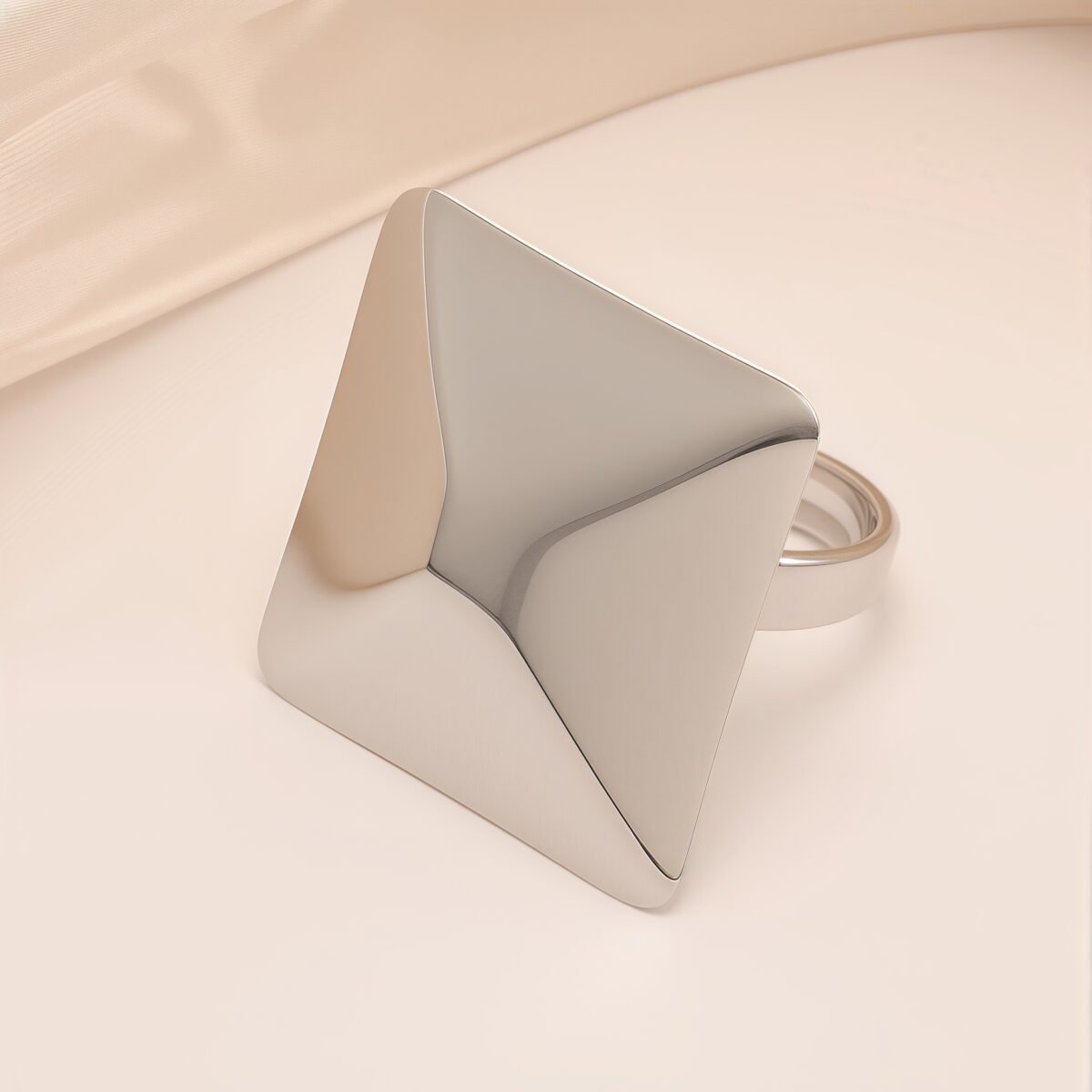 Contemporary Style Angular Square Stainless Steel Women's Ring丨G005377 - Image 5