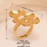 Minimalist Style Hollow Flower Stainless Steel Women's Ring丨G005948 - Image 2