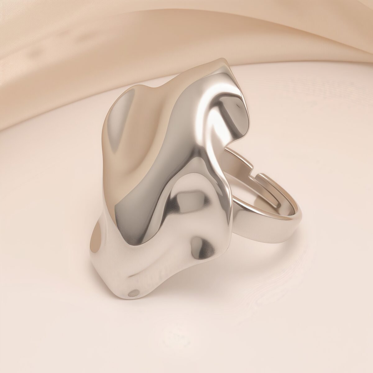 Artistic Style Wavy Stainless Steel Women's Ring丨G005540 - Image 3