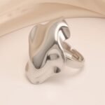 Artistic Style Wavy Stainless Steel Women's Ring丨G005540 - Image 3