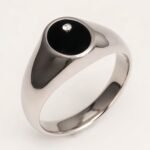 Classic Metal Black - Circle Ring - Trendy Unisex Accessory | QIDZ-1 - Image 2