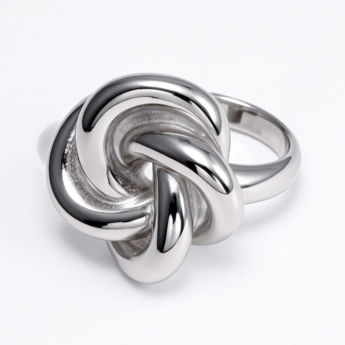 Fashionable Gold/Silver Knot Ring - Eye - Catching Accessory for Stylish Outfits | G004581 - Image 7