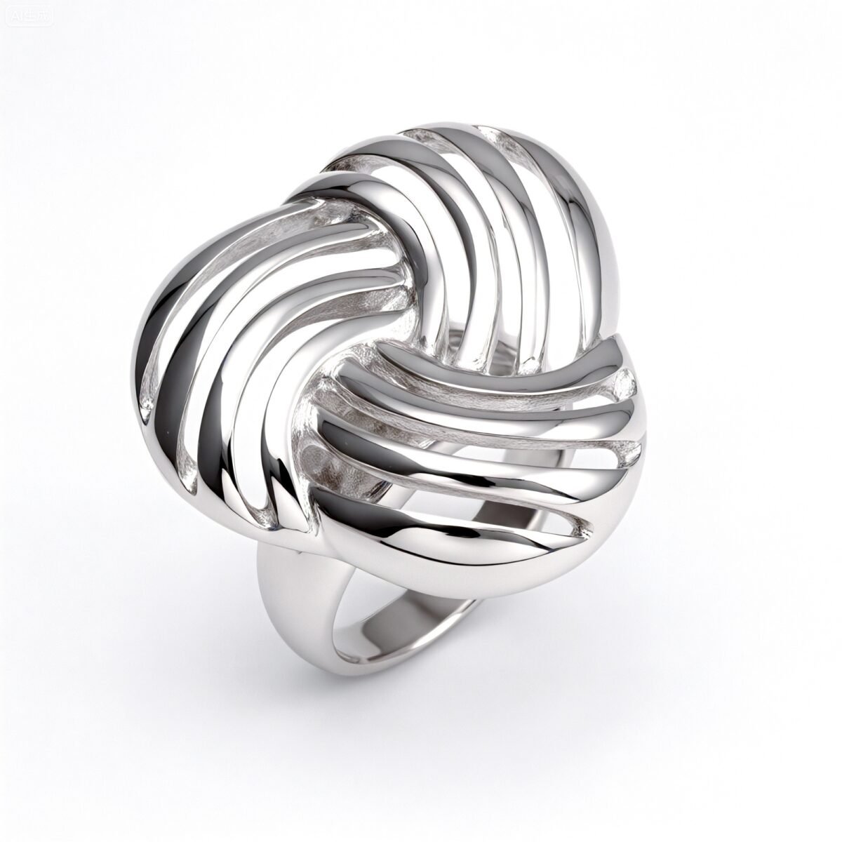 Metallic Texture Braided Knot Ring - Trendy and Versatile Unisex Accessory | G00344 - Image 6