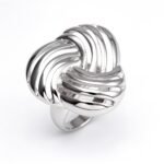 Metallic Texture Braided Knot Ring - Trendy and Versatile Unisex Accessory | G00344 - Image 6