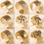 Elegant Floral Engraving 24K Gold PVD Stainless Steel Titanium Women's Bangle