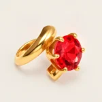 Luxury Style Colored Crystal Stainless Steel Women's Ring丨XHBL-1-HO - Image 3