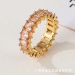 Women's stainless steel ring with colored zircon | G005626 - Image 3