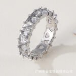 Women's stainless steel ring with colored zircon | G005625J - Image 9