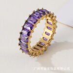Women's stainless steel ring with colored zircon | G005626 - Image 4