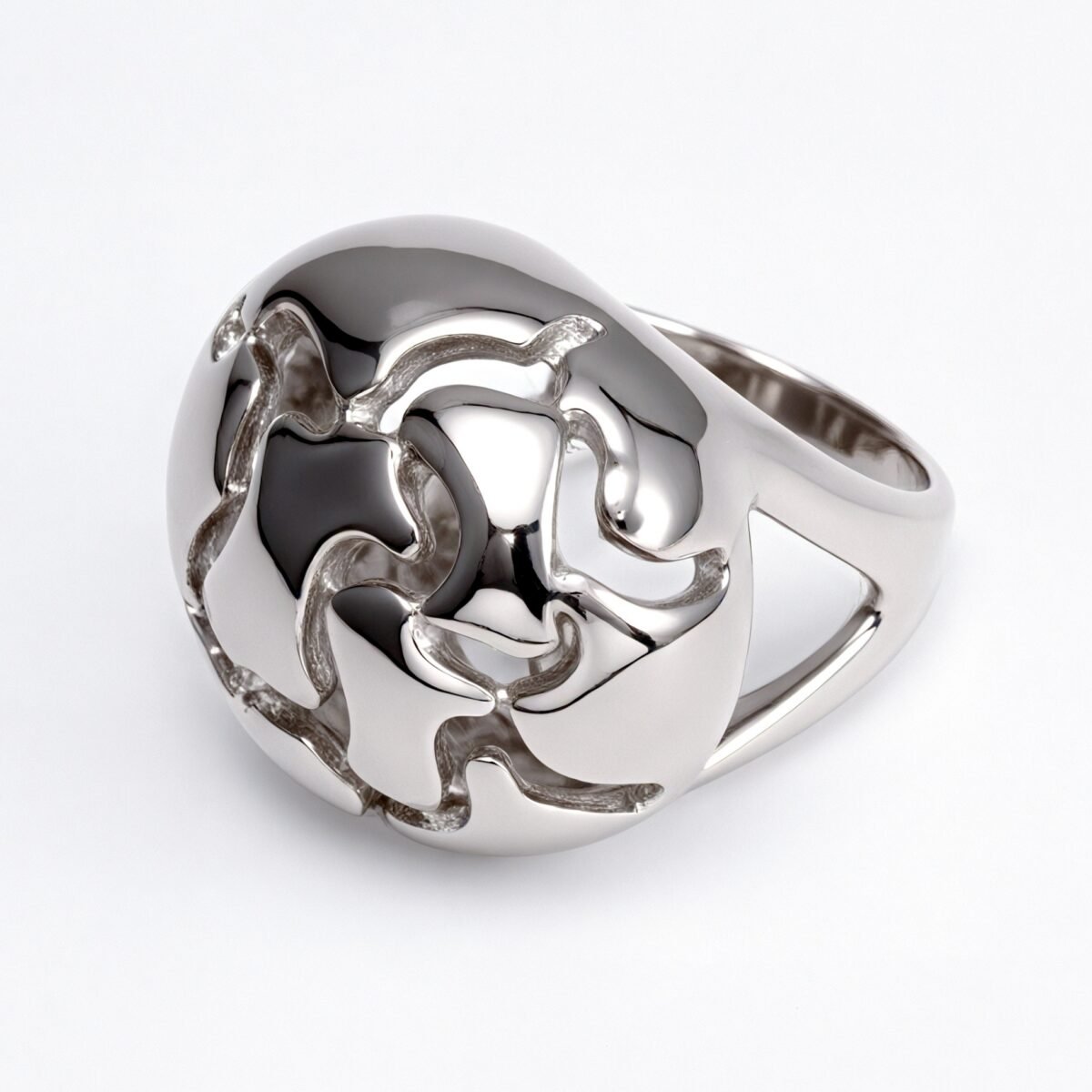 Metallic Texture Hollow - Out Ring - Trendy and Versatile Unisex Accessory | ML0123 - Image 8