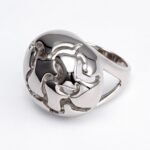 Metallic Texture Hollow - Out Ring - Trendy and Versatile Unisex Accessory | ML0123 - Image 8