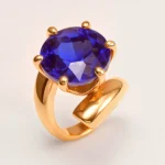 Luxury Style Colored Crystal Stainless Steel Women's Ring丨XHBL-1-HO - Image 4